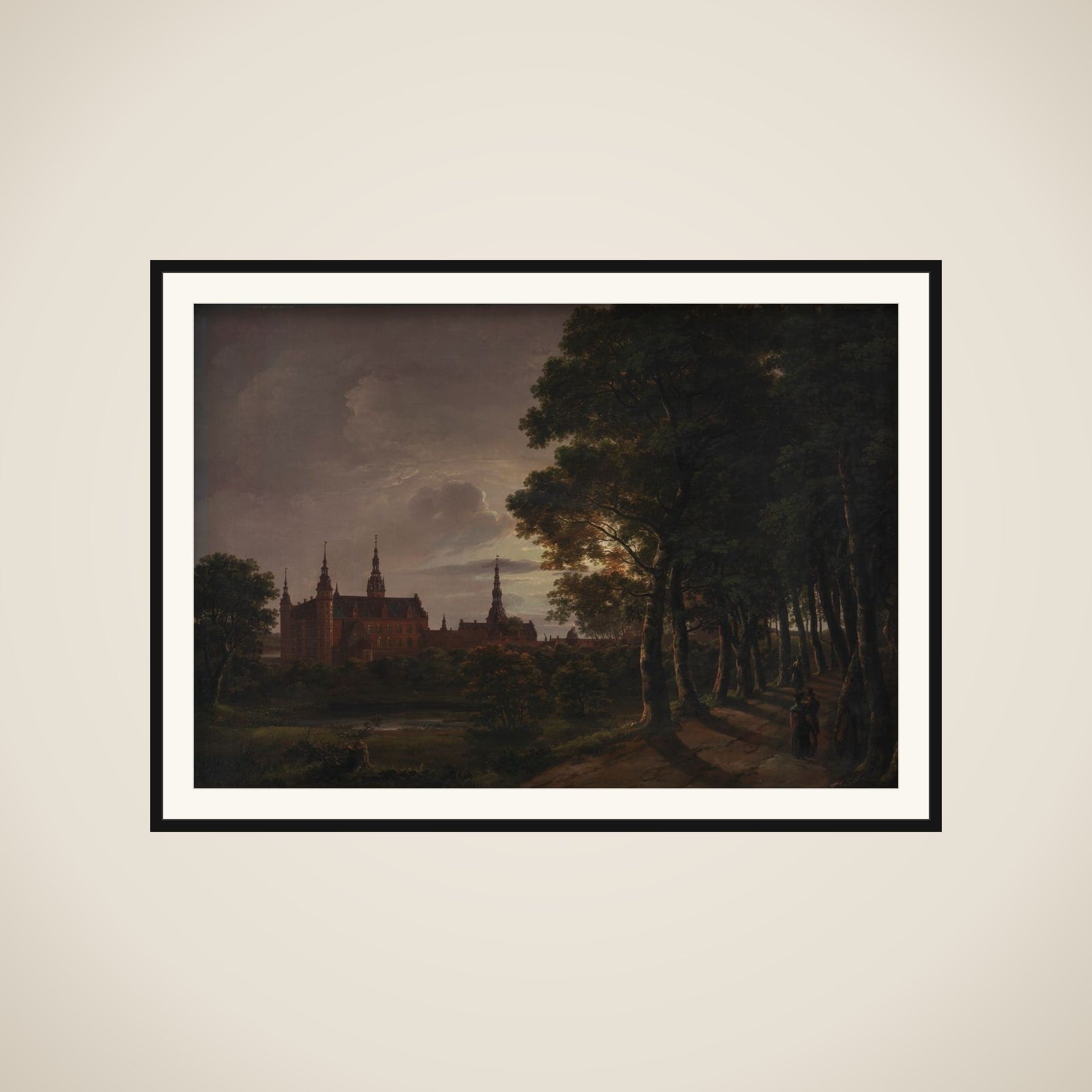 Frederiksborg slot i måneskin framed