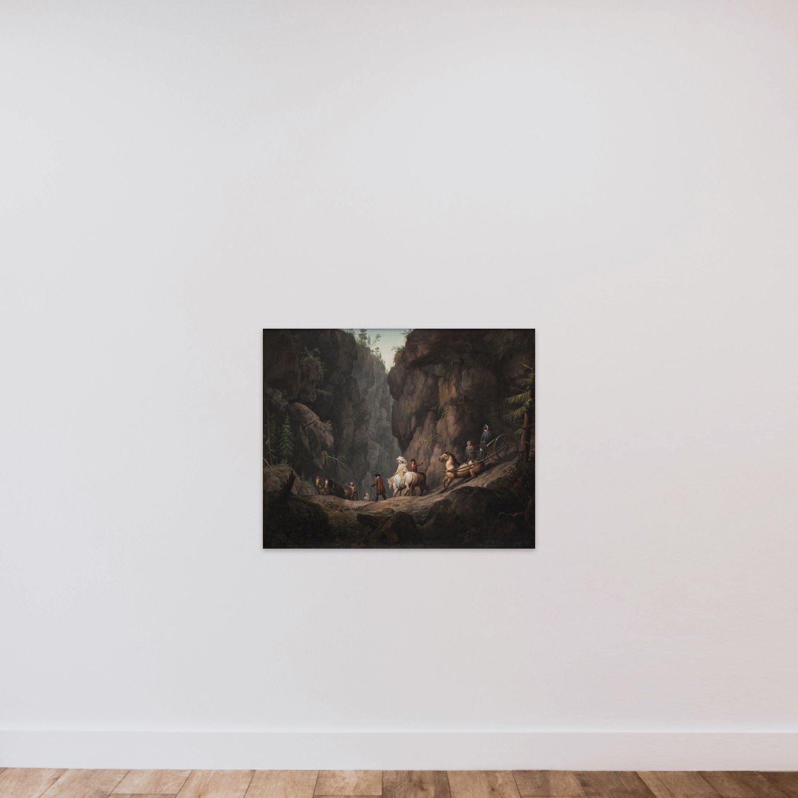 Passagen gennem Krokkleven ved Ringerike i Norge unframed — shown to scale