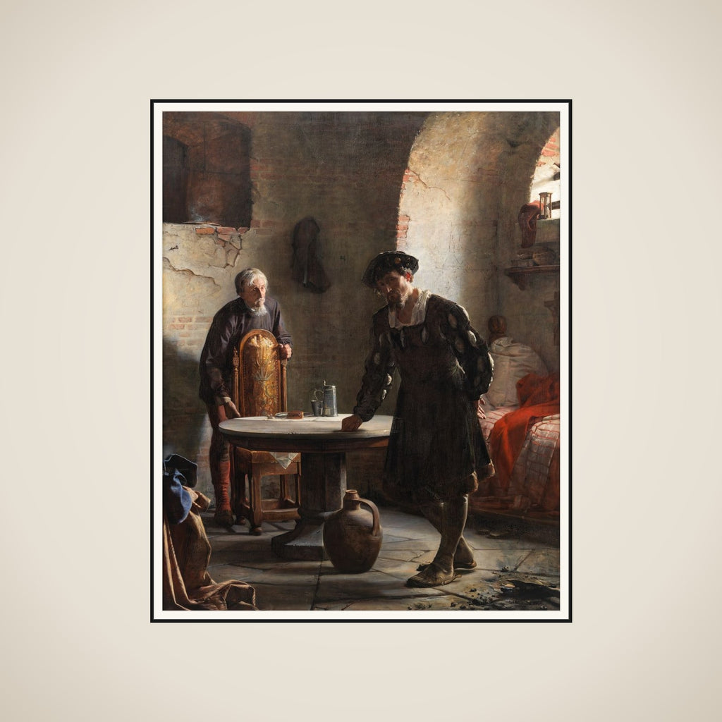 Christian II i fængslet på Sønderborg Slot framed
