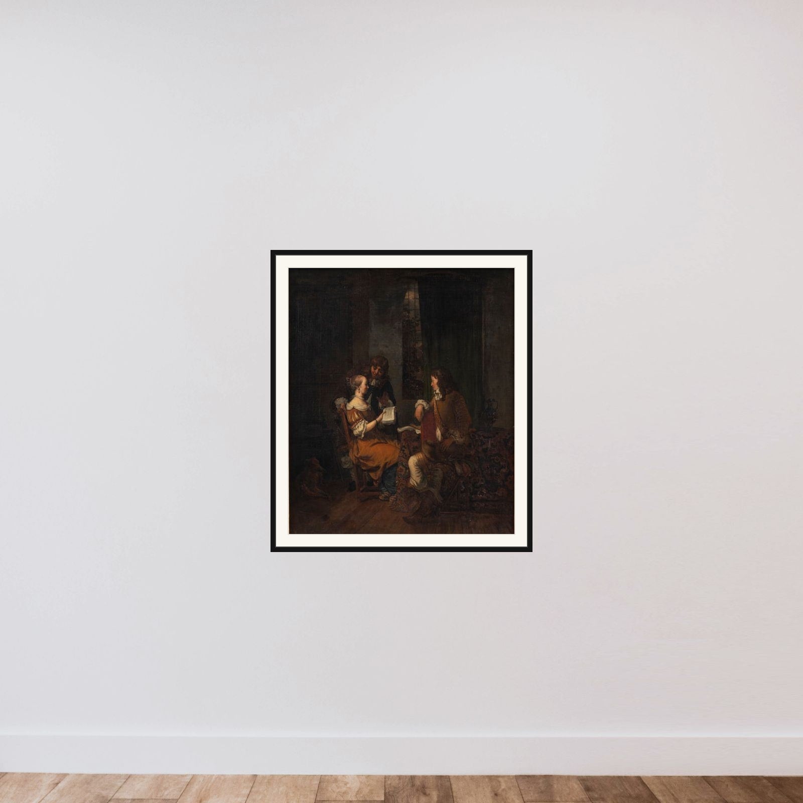 Musiktimen framed — shown to scale