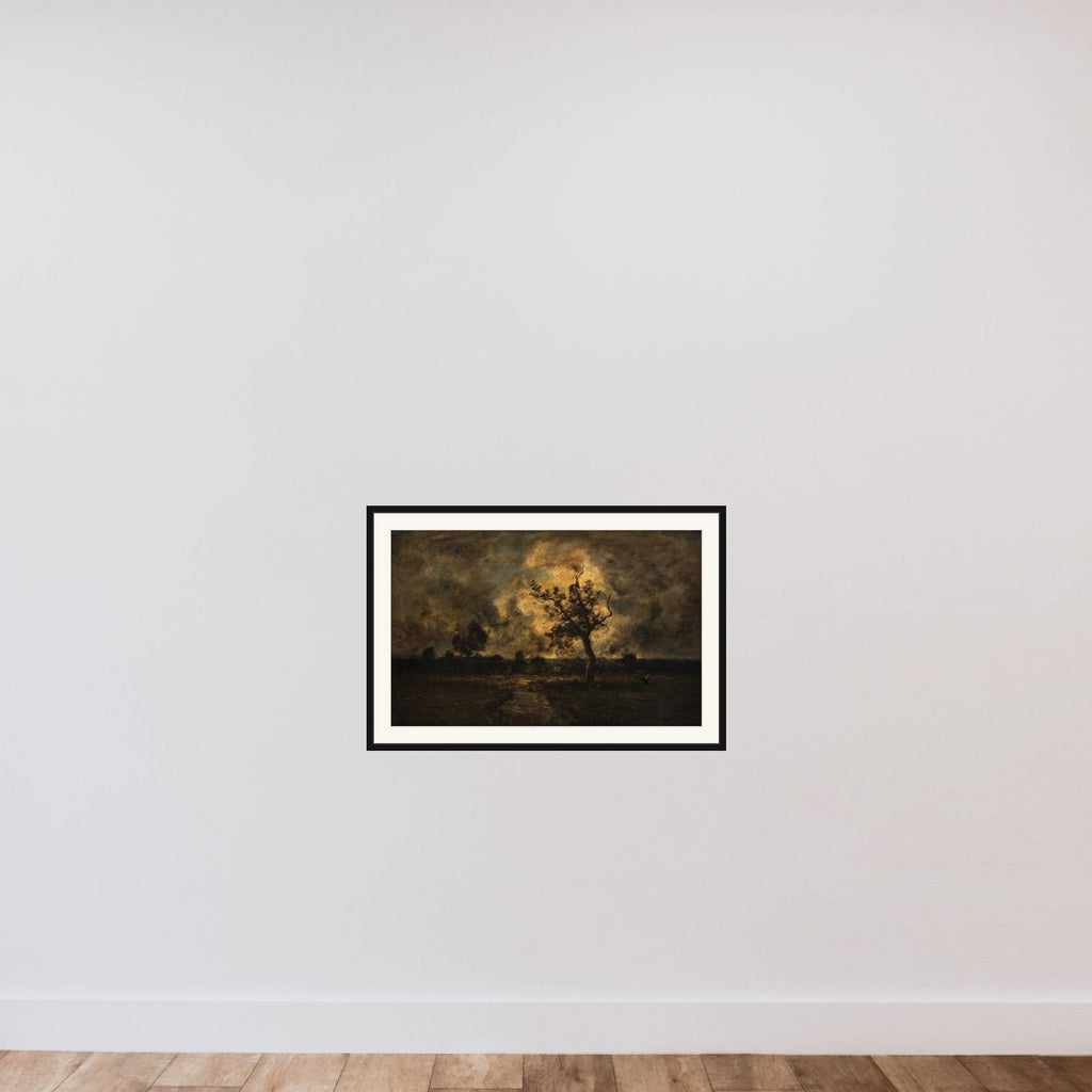 Uvejrsstemning framed — shown to scale