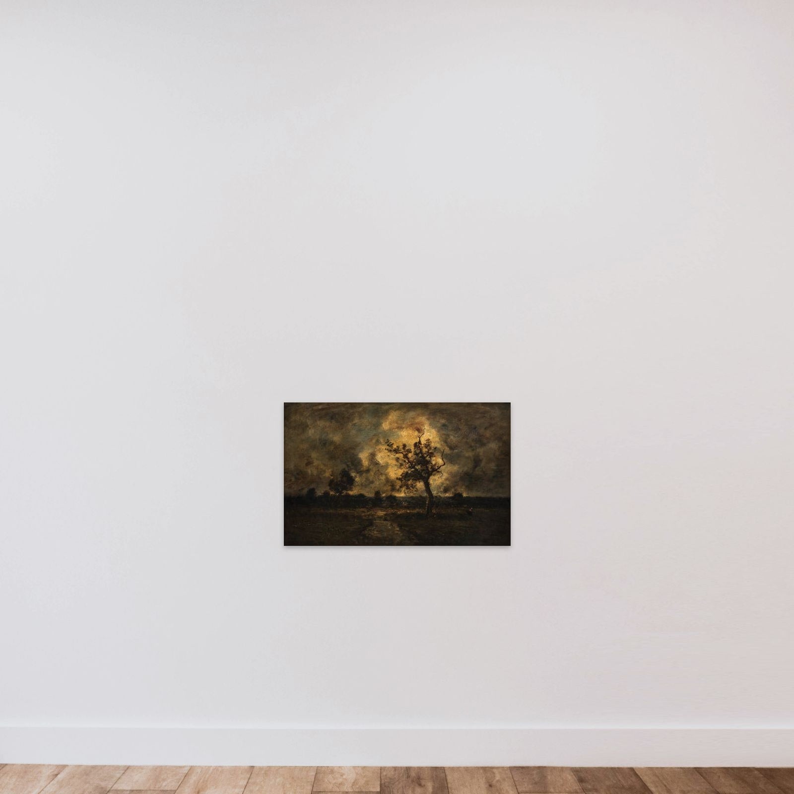 Uvejrsstemning unframed — shown to scale