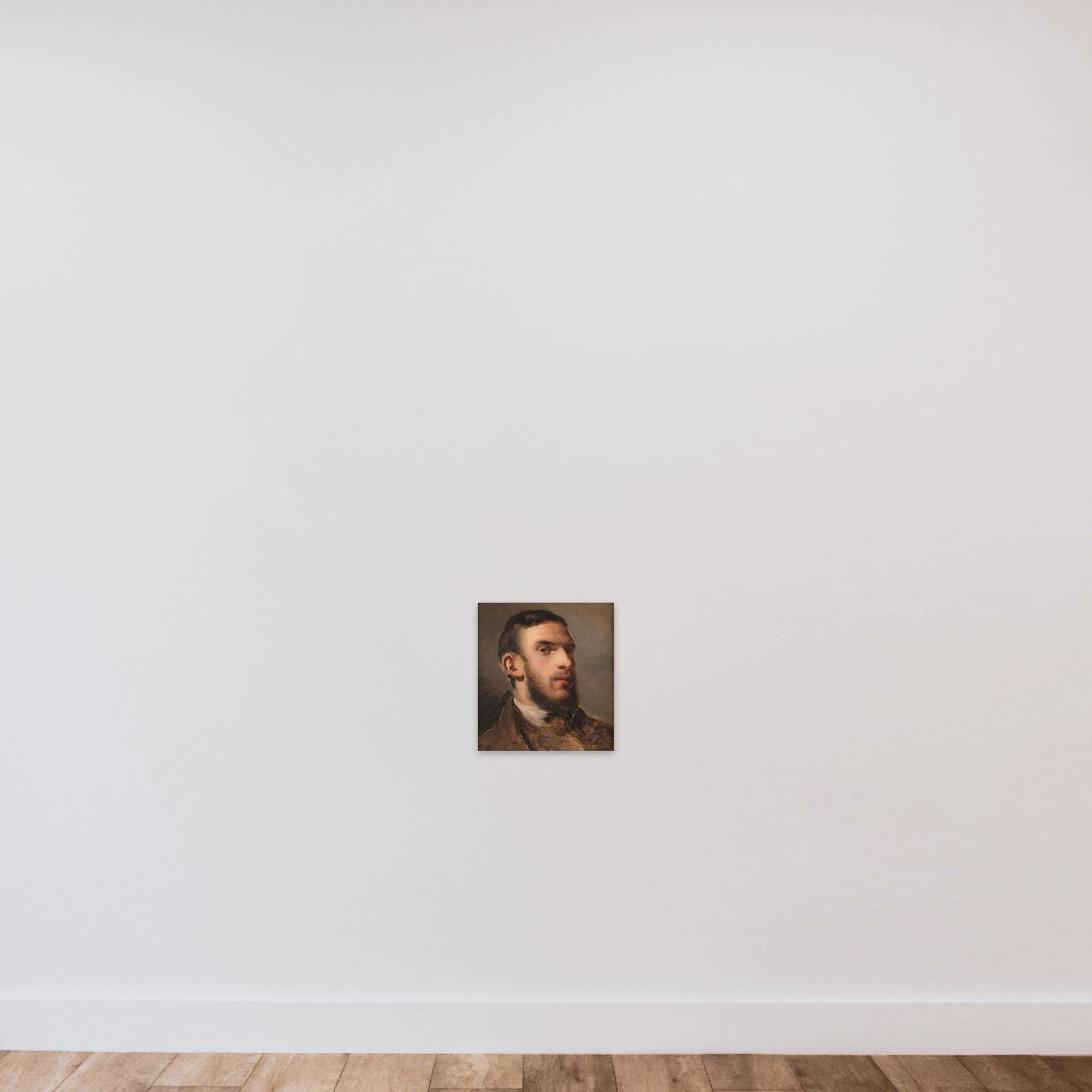 Selvportræt unframed — shown to scale