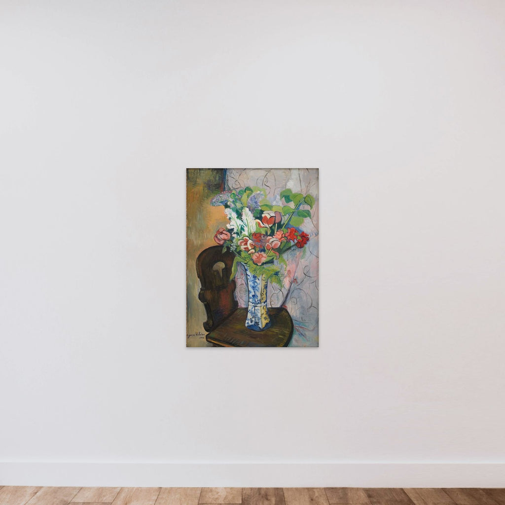 Forårsblomster i en vase unframed — shown to scale
