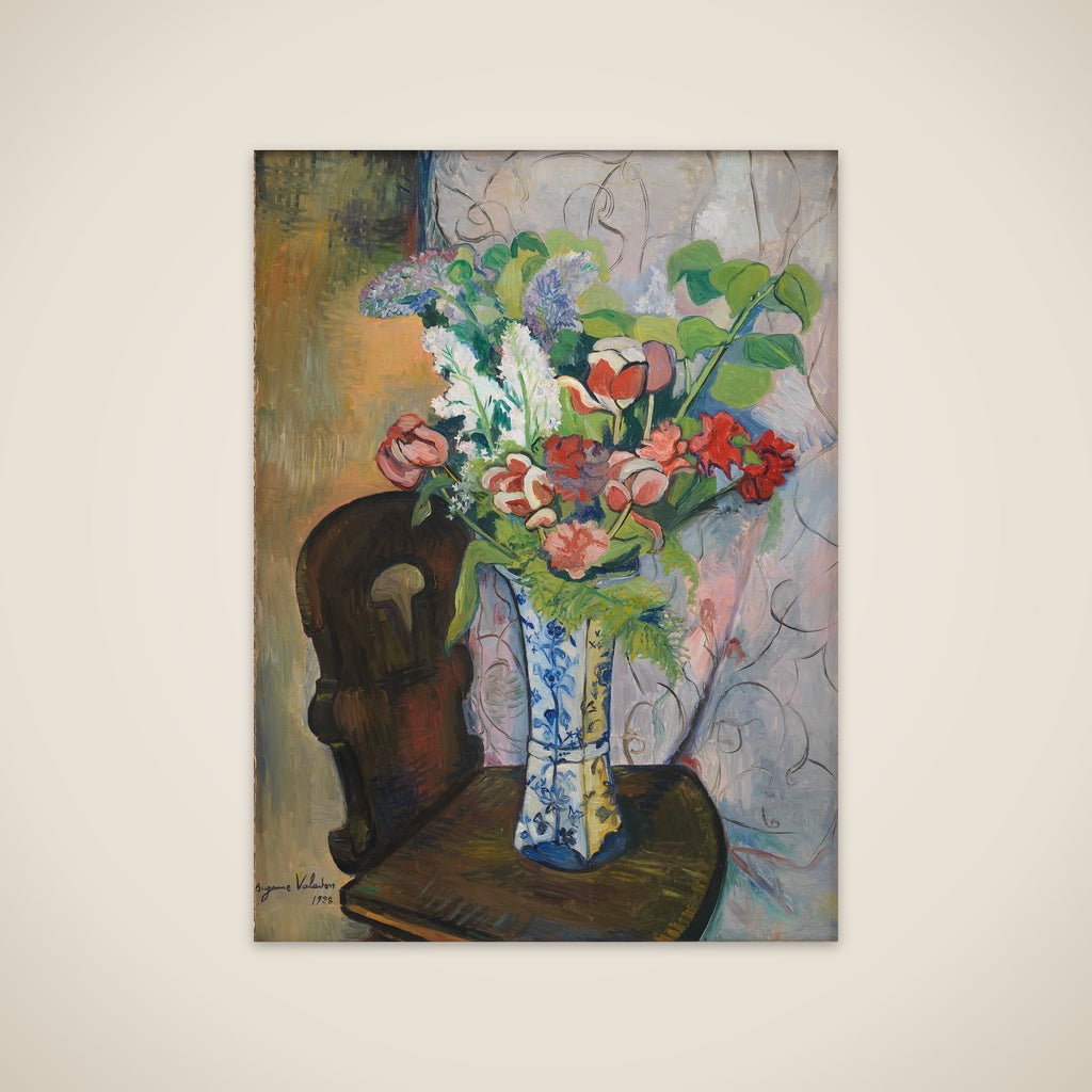 Forårsblomster i en vase unframed print