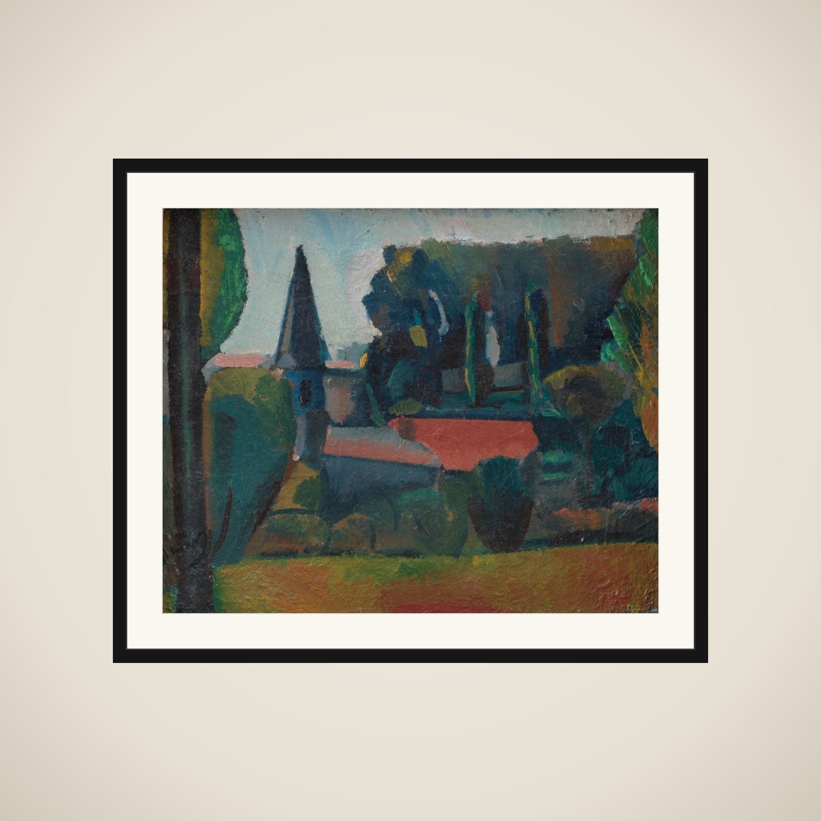 Kirken ved Carrières-sur-Seine framed