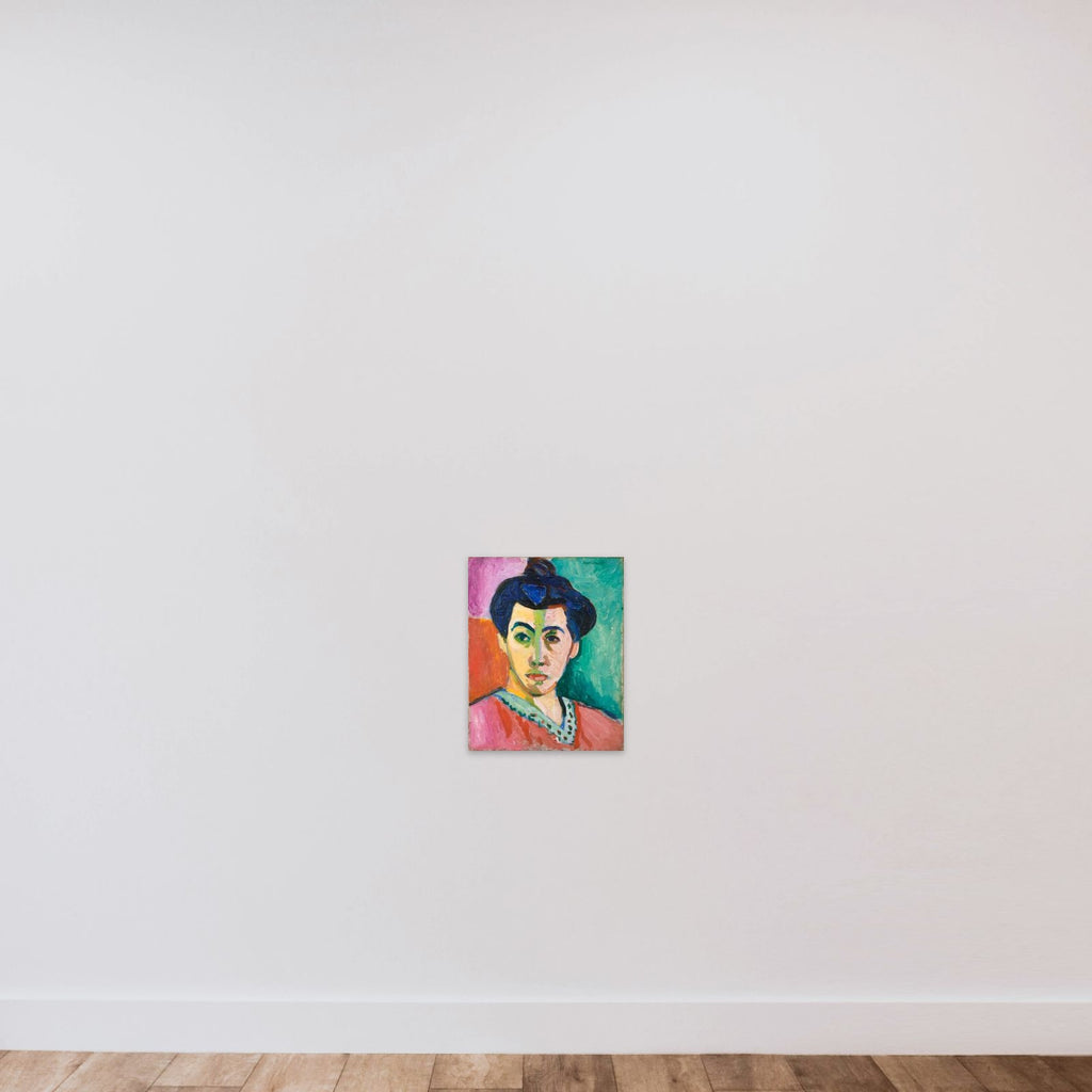 Portræt af Madame Matisse. Den grønne stribe unframed — shown to scale