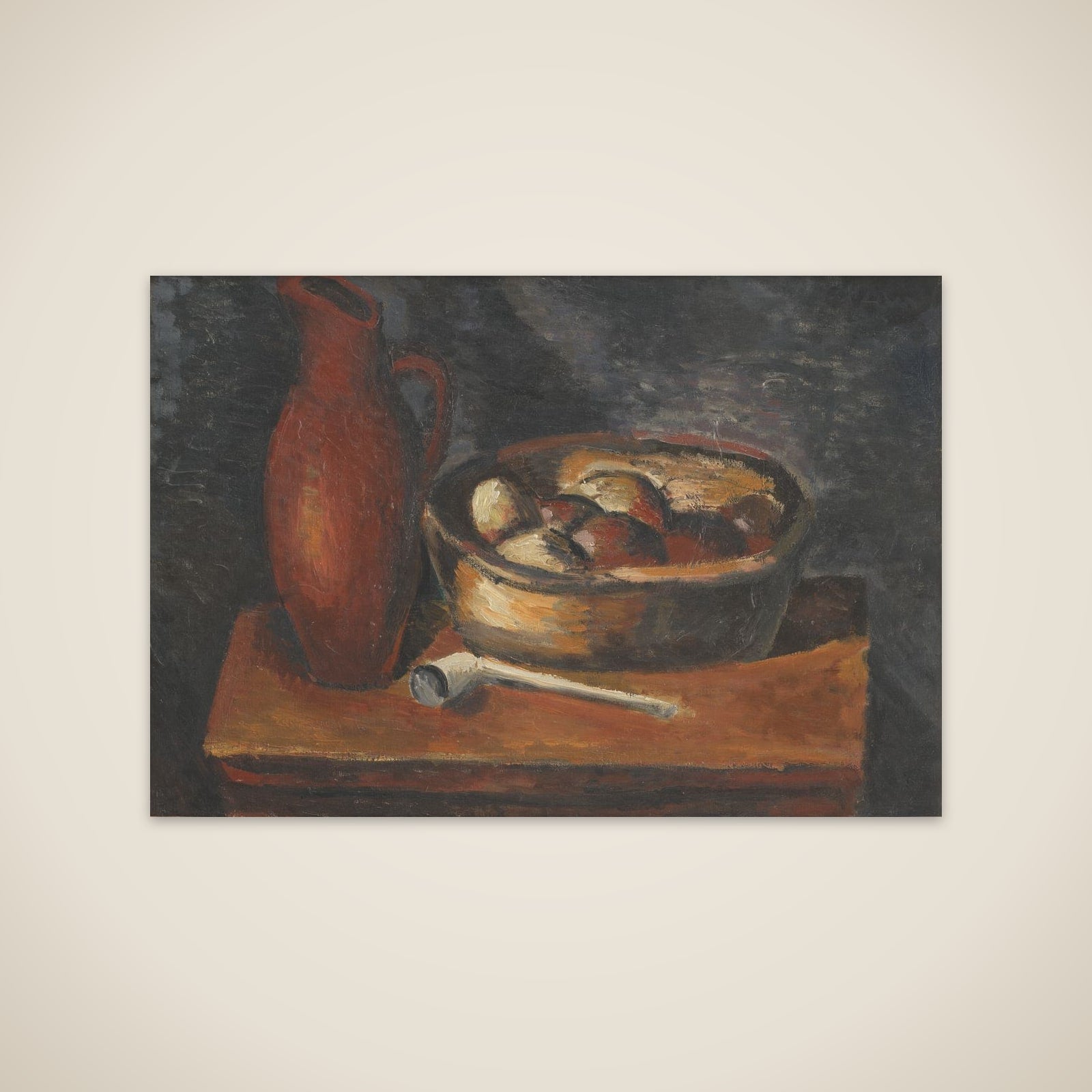 Opstilling med pibe unframed print