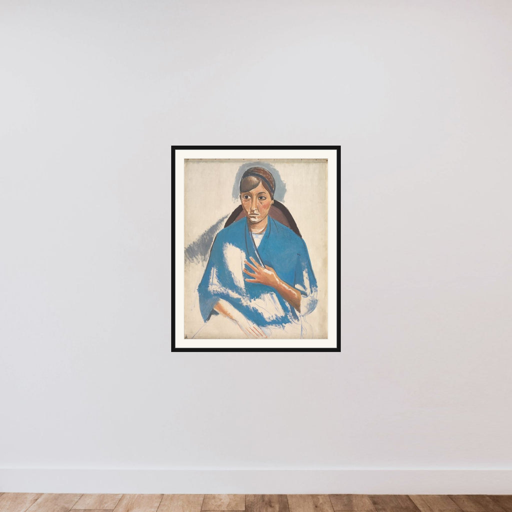 Italienerinden framed — shown to scale