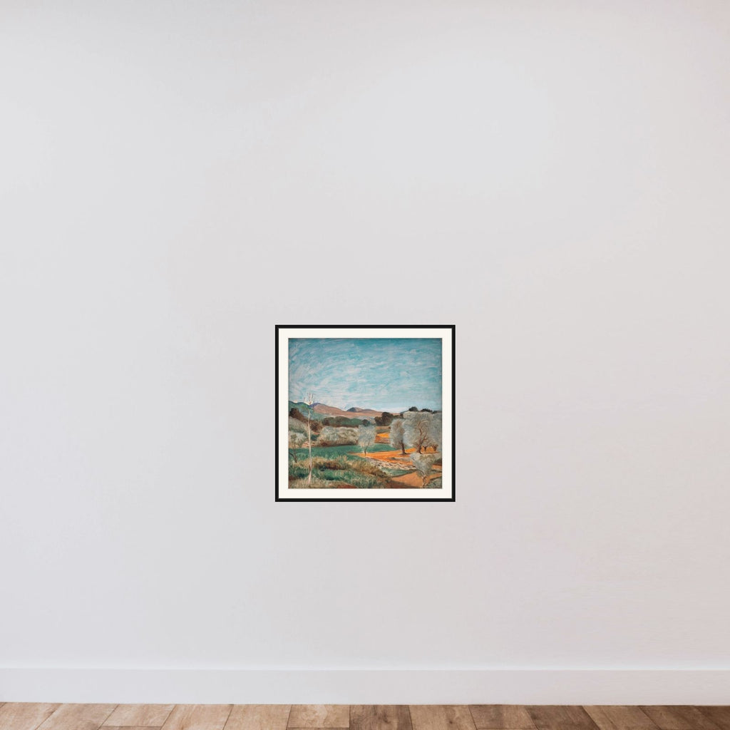 Landskab fra Sydfrankrig framed — shown to scale