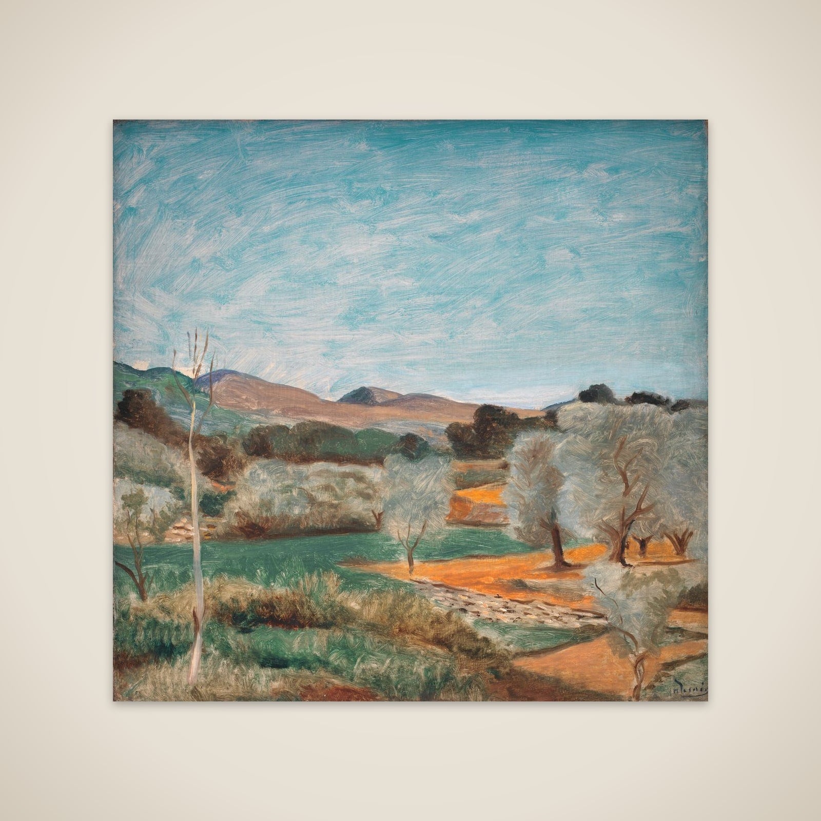 Landskab fra Sydfrankrig unframed print