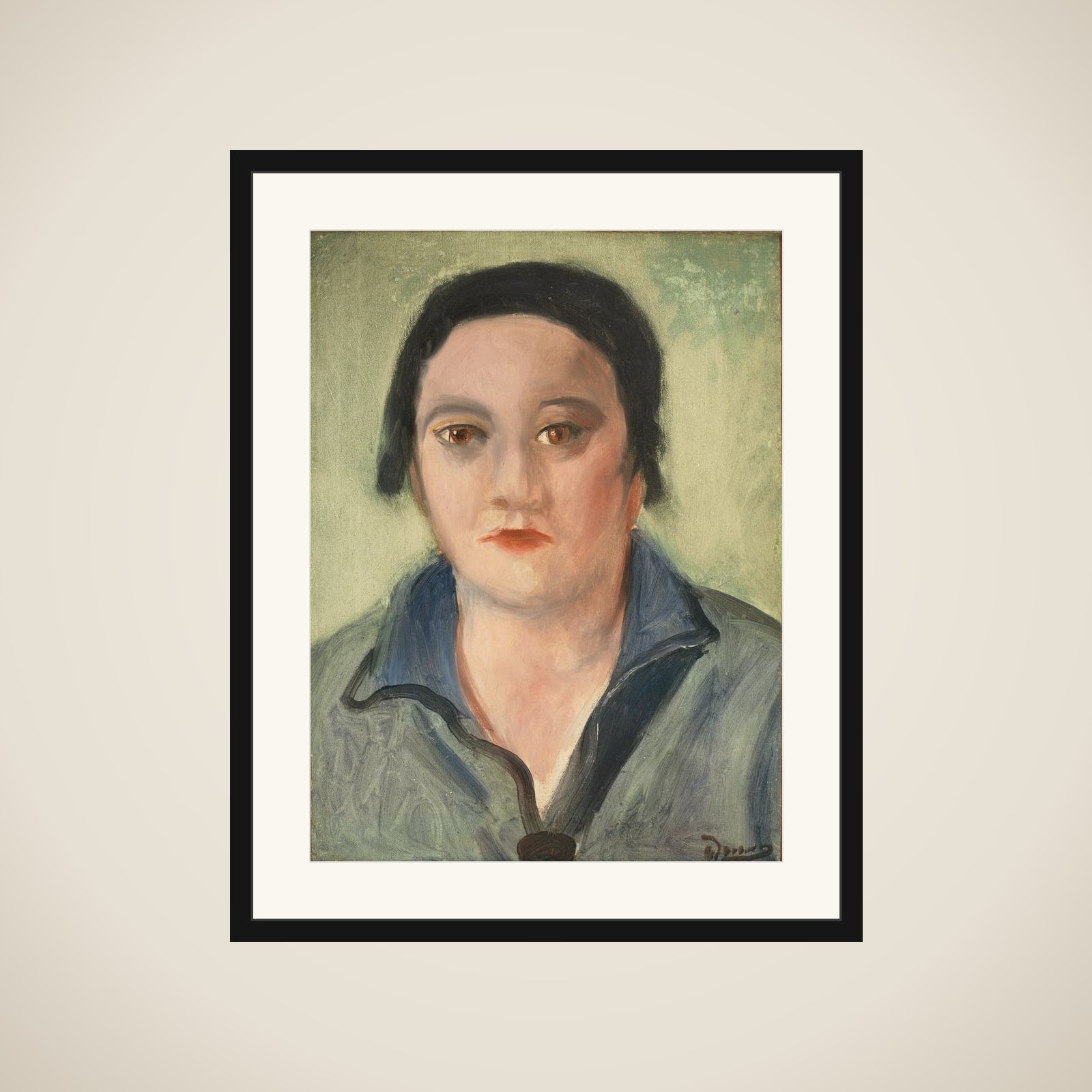 Portræt af Madame Derain framed