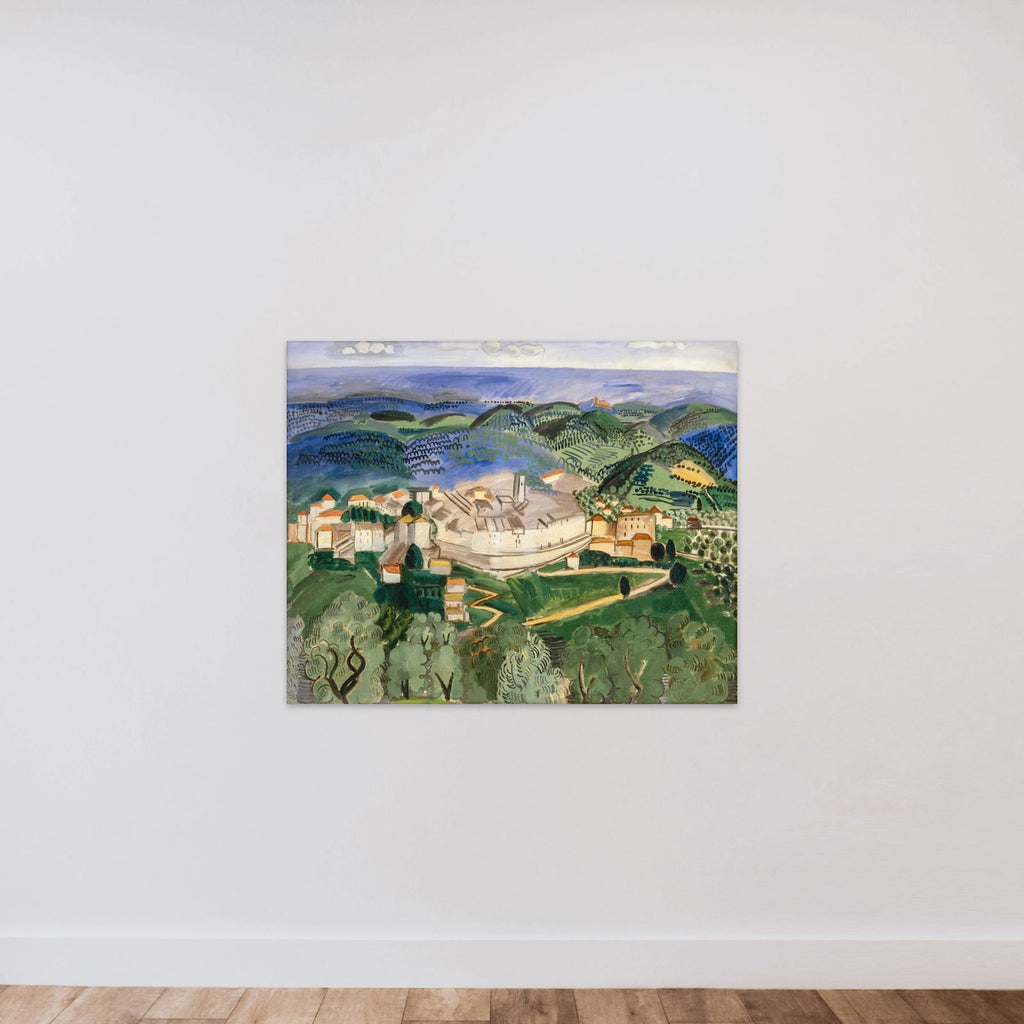 Landskab ved Vence i Provence unframed — shown to scale