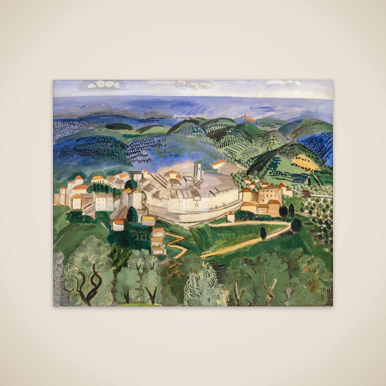 Landskab ved Vence i Provence unframed print