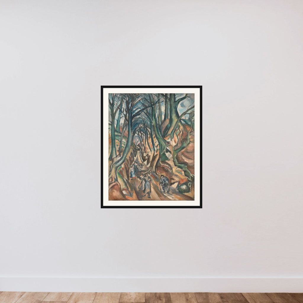 Hulvejen ved vintertid framed — shown to scale