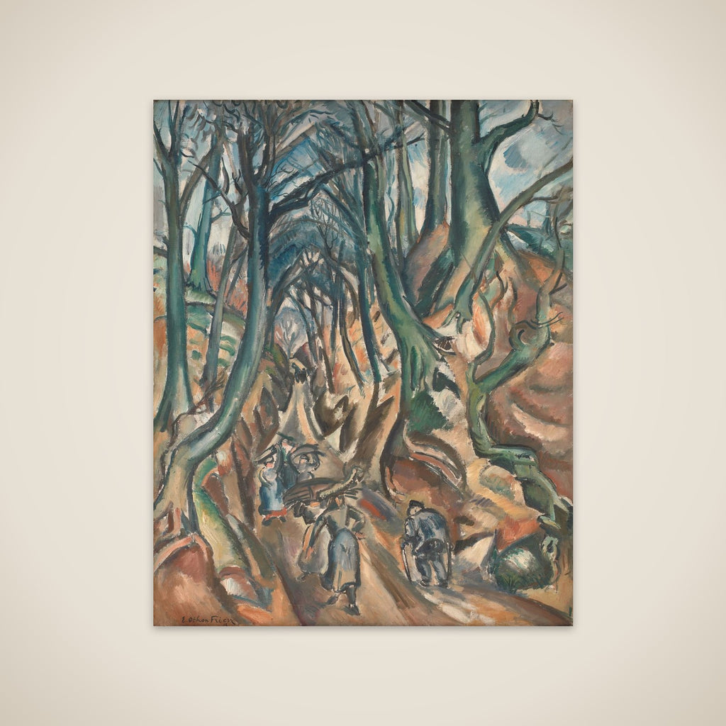 Hulvejen ved vintertid unframed print