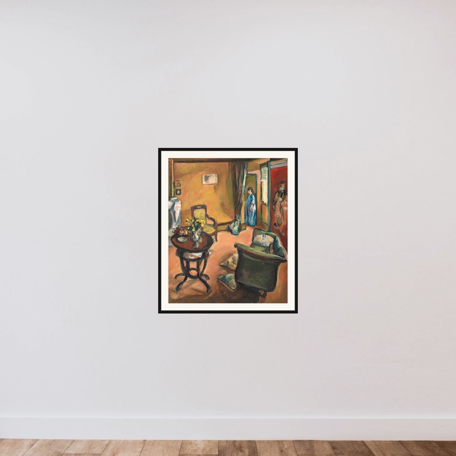 Interiør framed — shown to scale