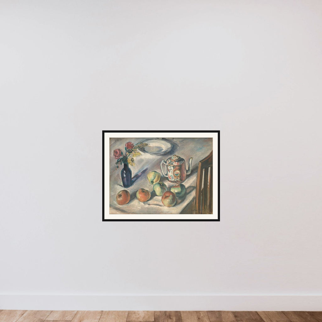 Nature morte med æbler framed — shown to scale