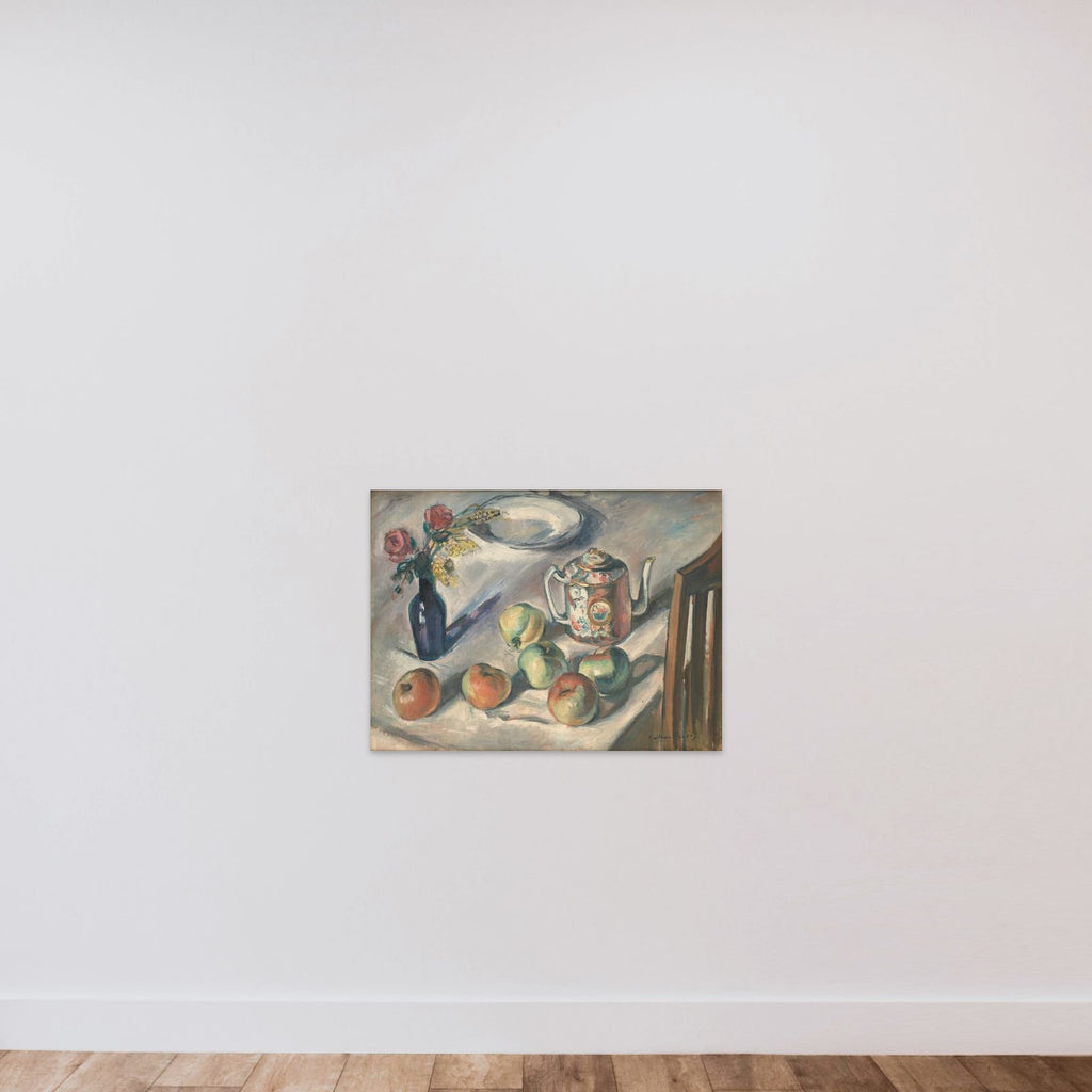 Nature morte med æbler unframed — shown to scale