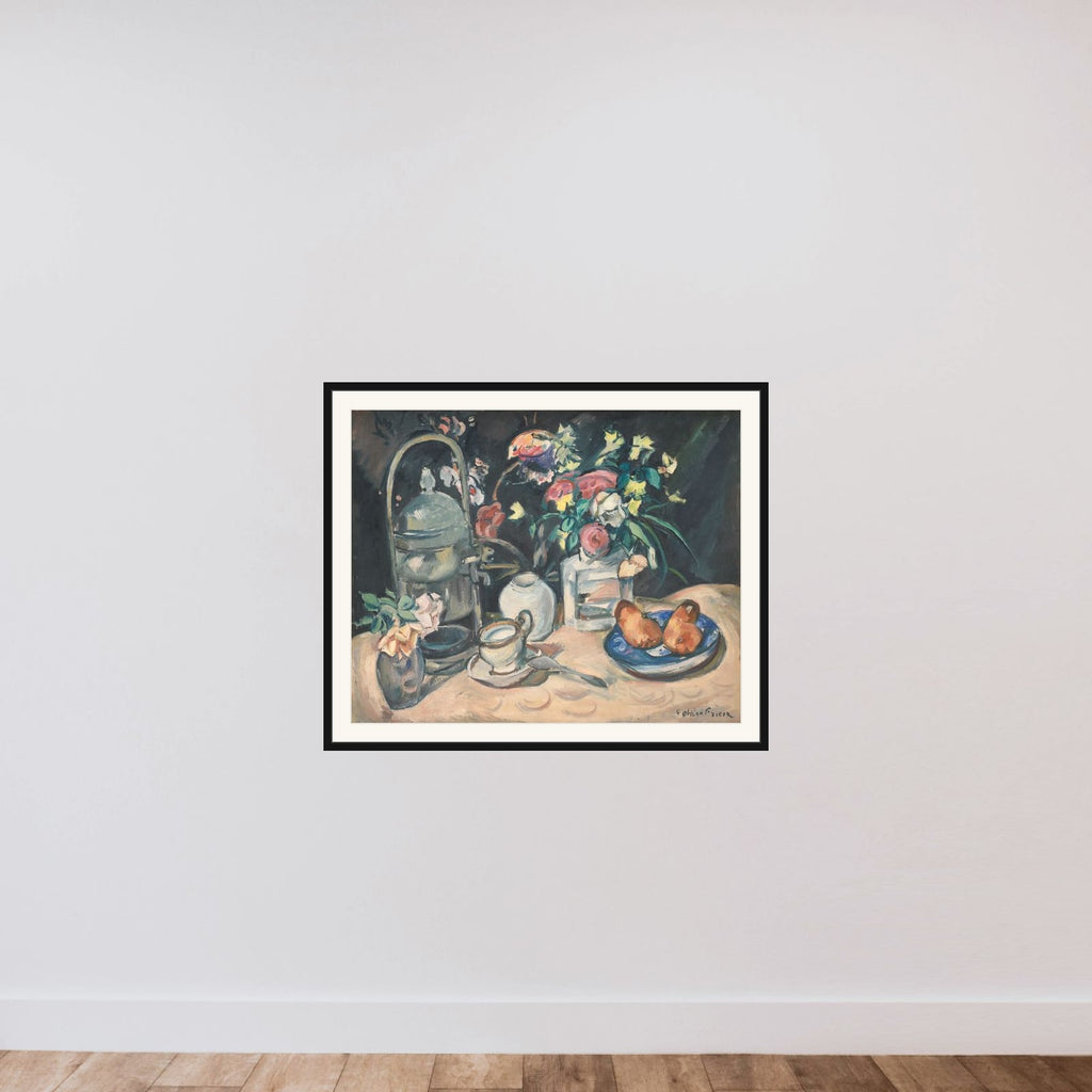 Nature morte med briocher framed — shown to scale