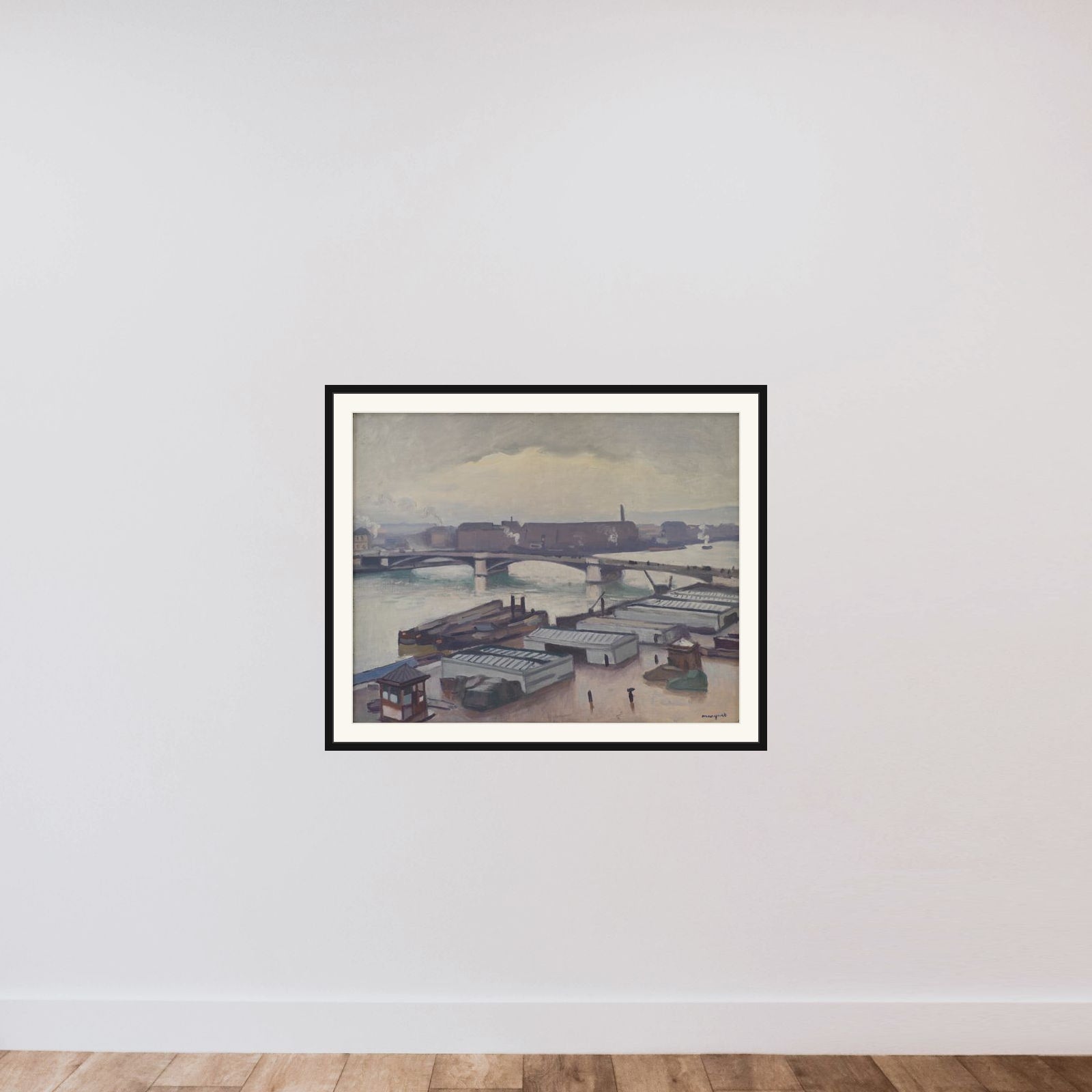 Kaj i Rouen, regnvejr framed — shown to scale