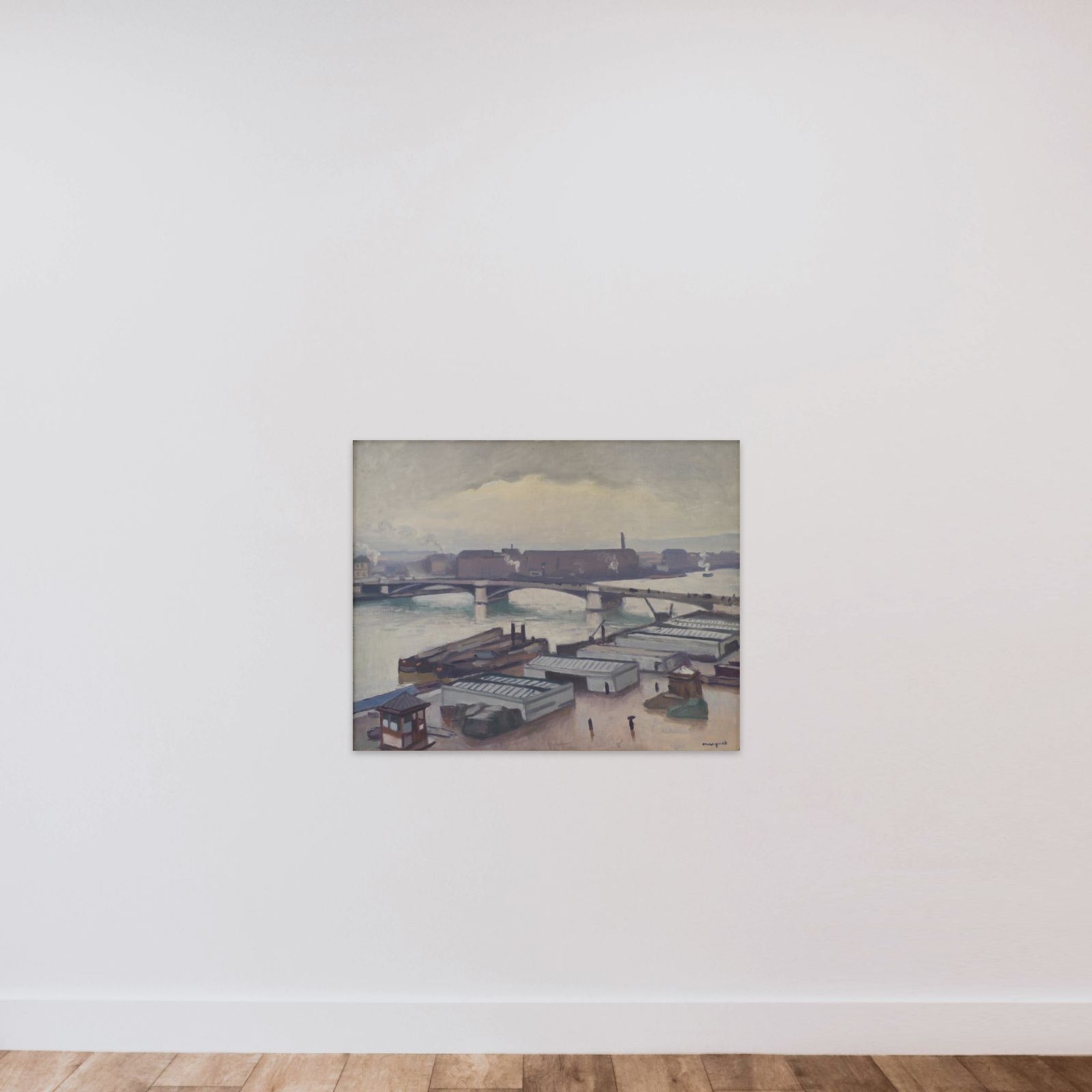 Kaj i Rouen, regnvejr unframed — shown to scale