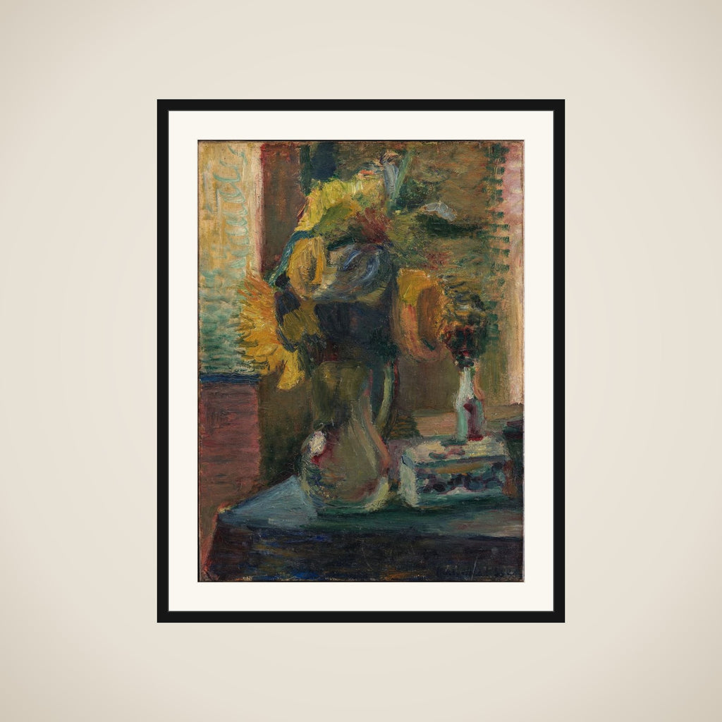 Solsikker i en vase framed