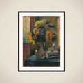 Solsikker i en vase framed
