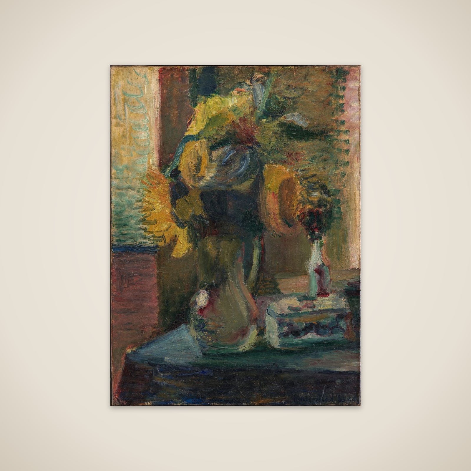 Solsikker i en vase unframed print