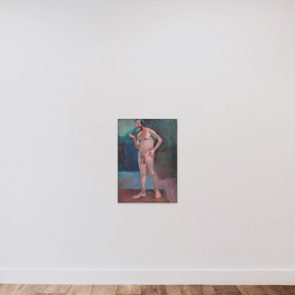 Stående mandlig model unframed — shown to scale
