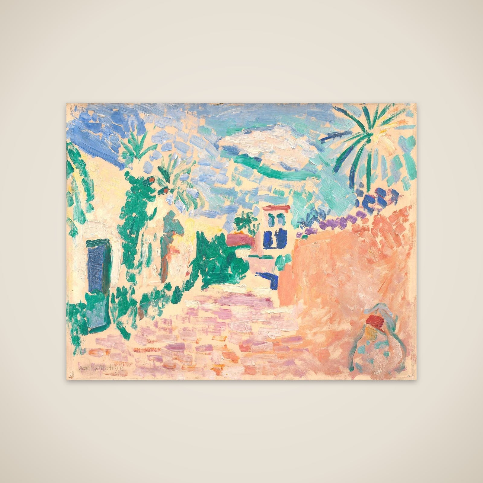 Gade i Biskra, Algeriet unframed print