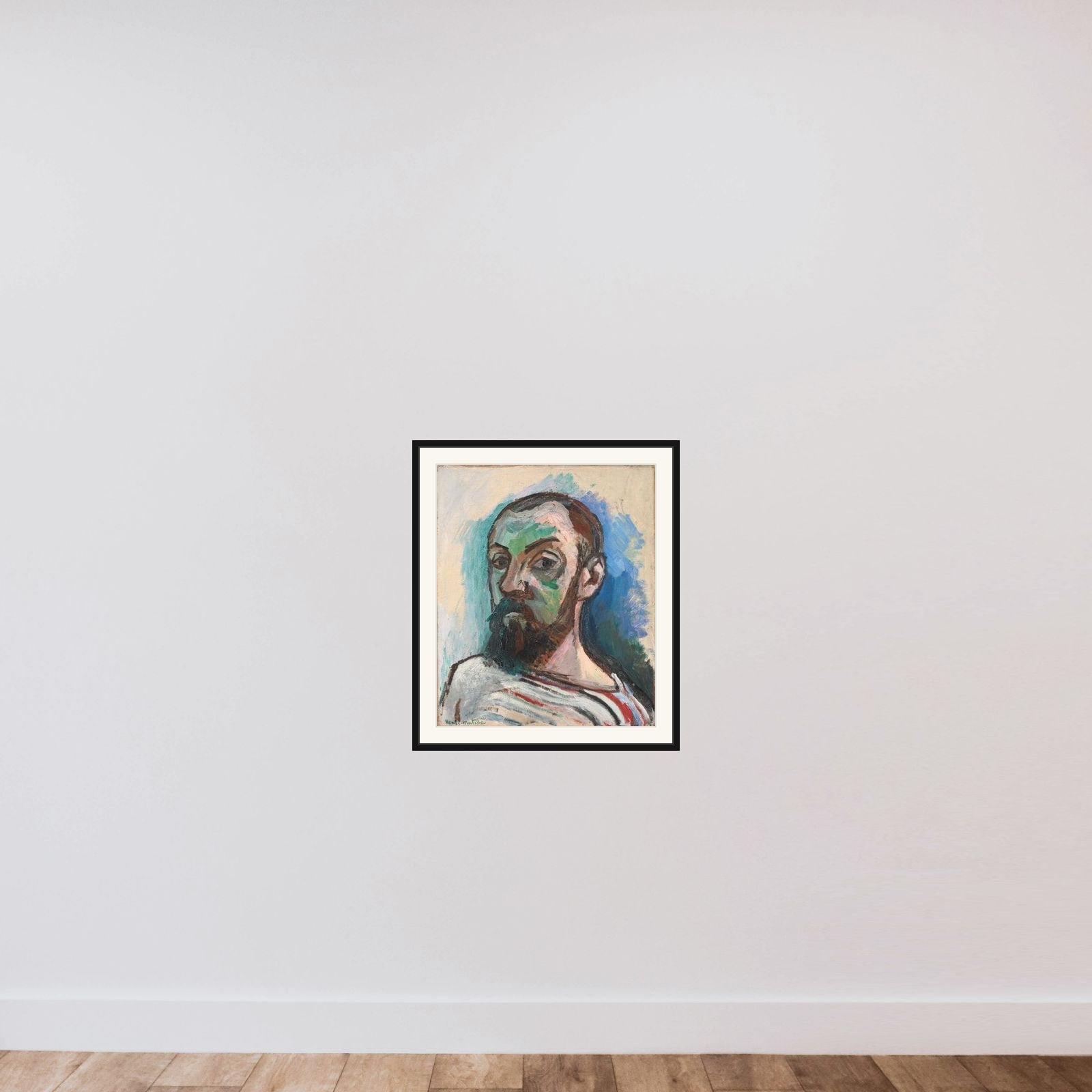 Selvportræt framed — shown to scale