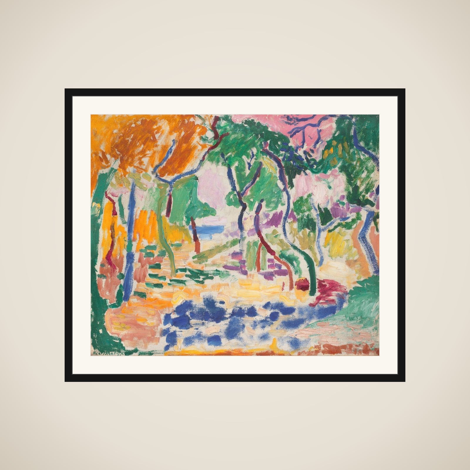 Landskab ved Collioure. Studie til "Livsglæden" framed