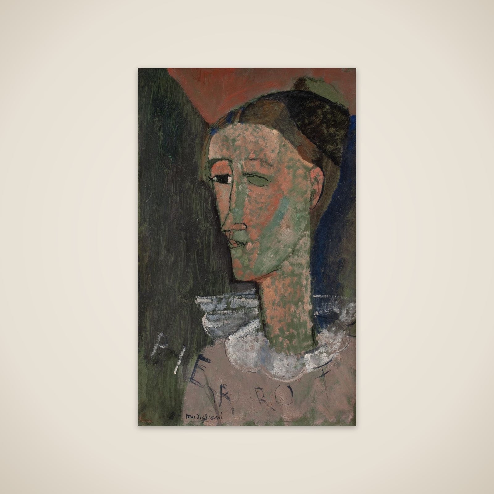 Selvportræt som Pierrot unframed print