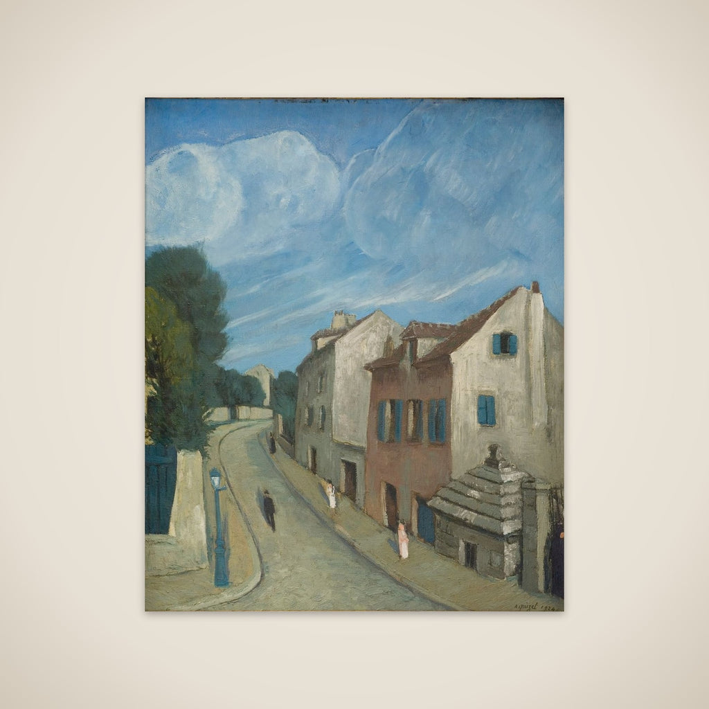 Udsigt gennem en gade unframed print