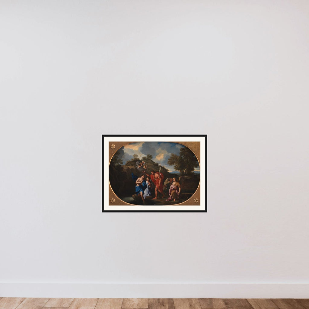 Kristi dåb framed — shown to scale