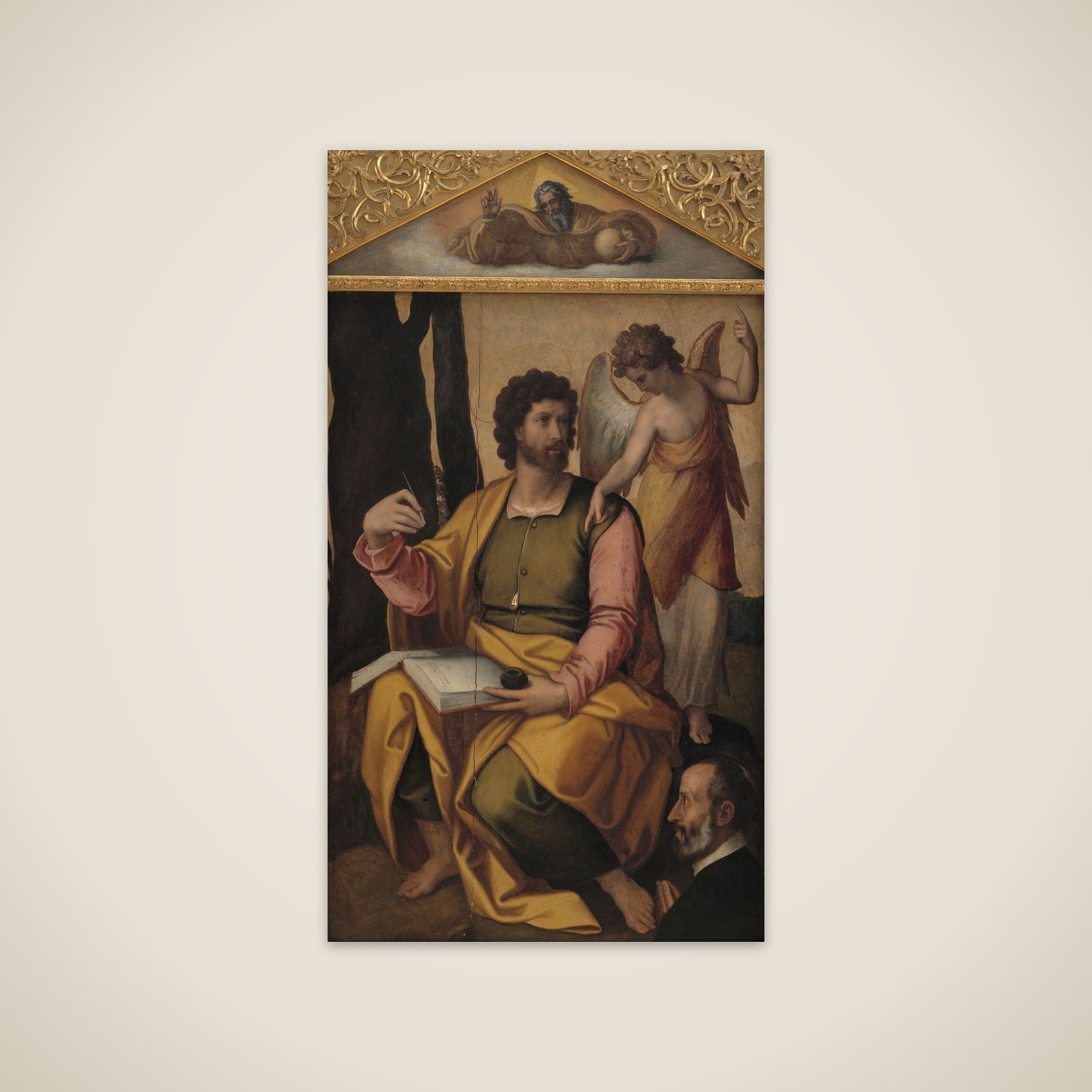 Evangelisten Matthæus med donator unframed print