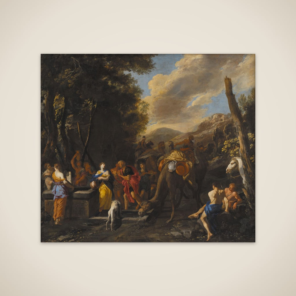 Rebecca og Eliezer ved brønden unframed print
