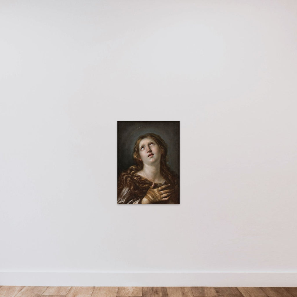 Den angrende Maria Magdalene unframed — shown to scale