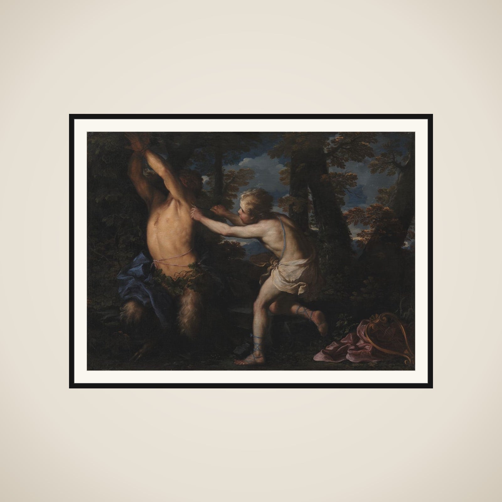 Apollon flår huden af Marsyas framed