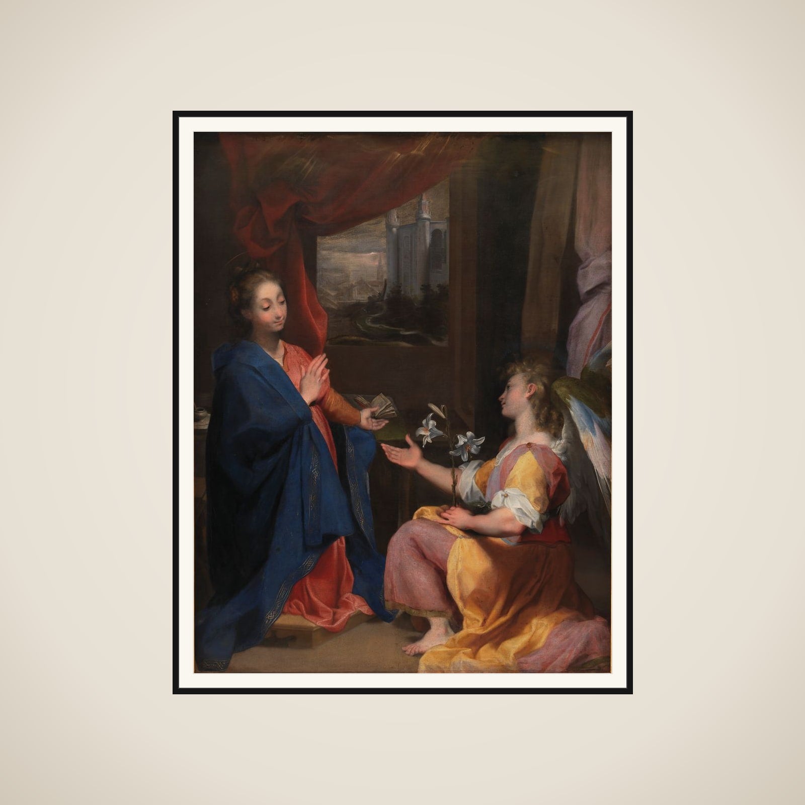 Jomfru Marias bebudelse framed