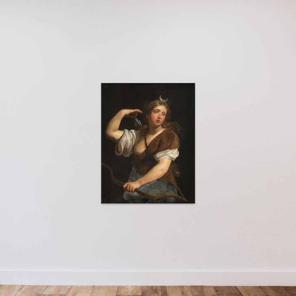 Diana på jagten unframed — shown to scale