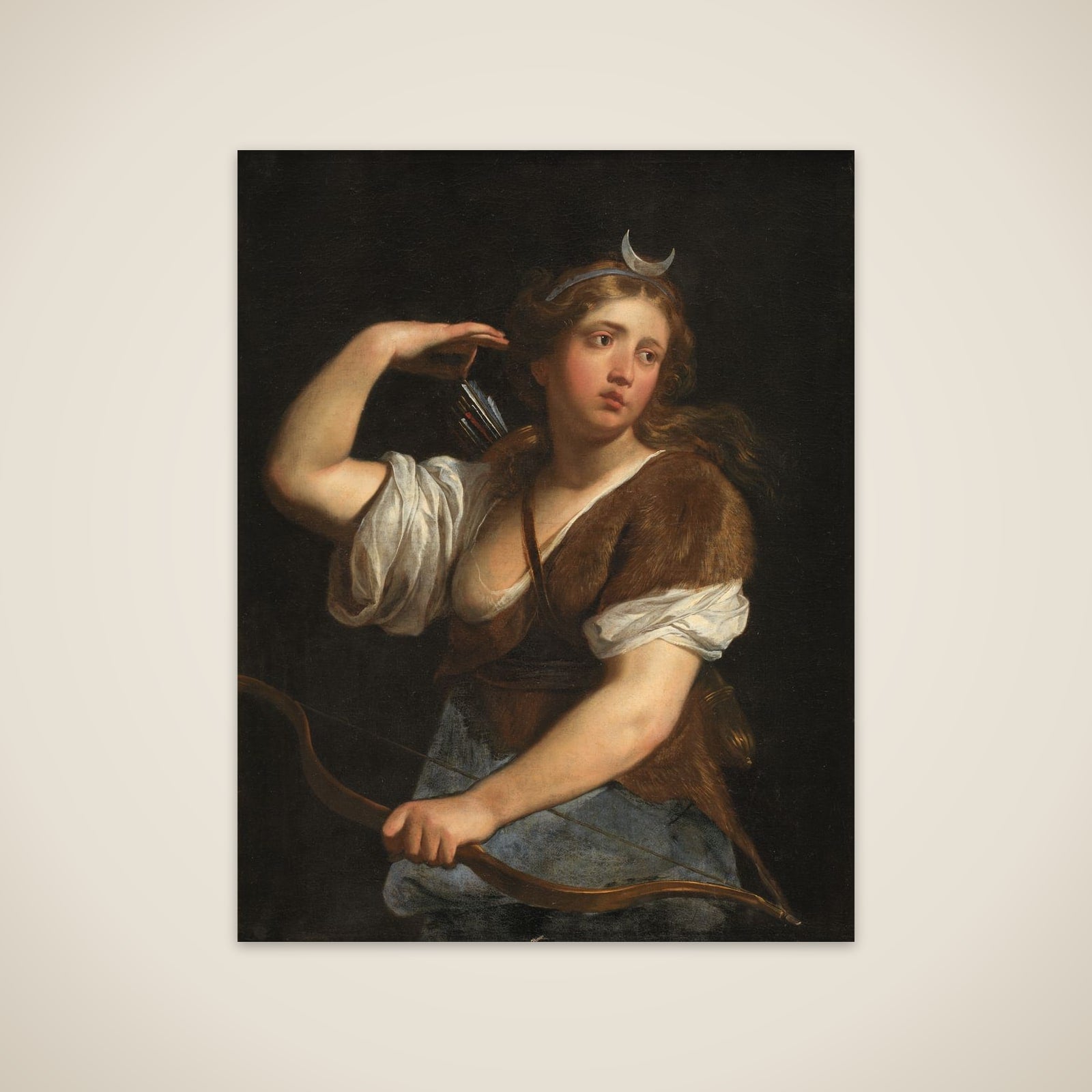 Diana på jagten unframed print