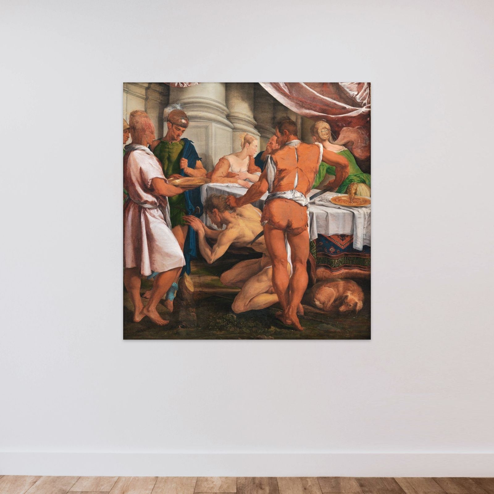Johannes Døberens henrettelse unframed — shown to scale