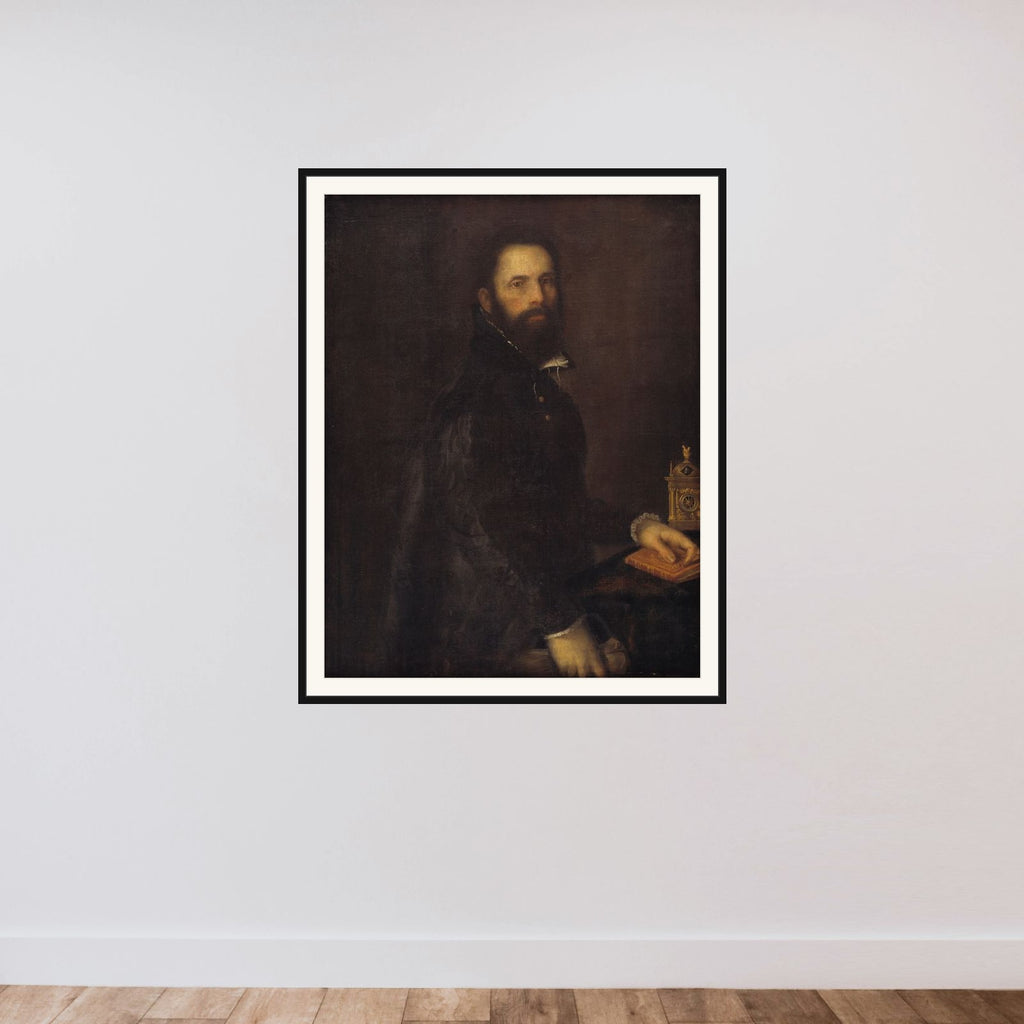Portræt af Antonio Galli framed — shown to scale