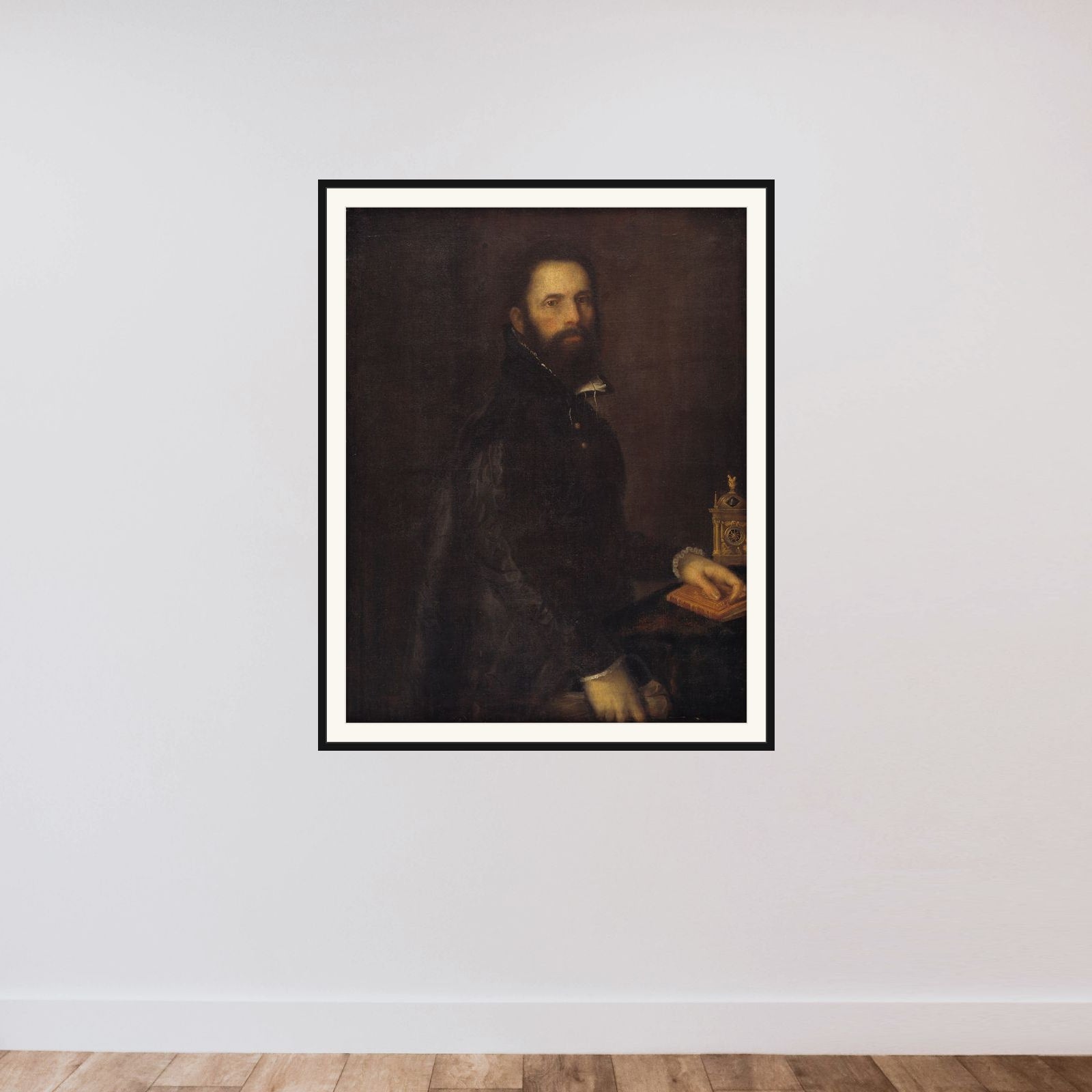 Portræt af Antonio Galli framed — shown to scale