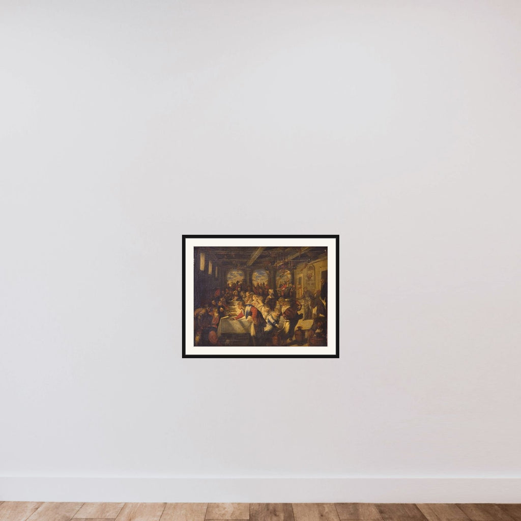 Brylluppet i Kana framed — shown to scale