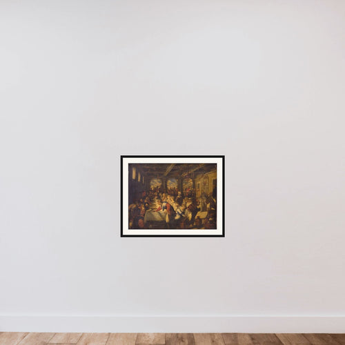 Brylluppet i Kana framed — shown to scale