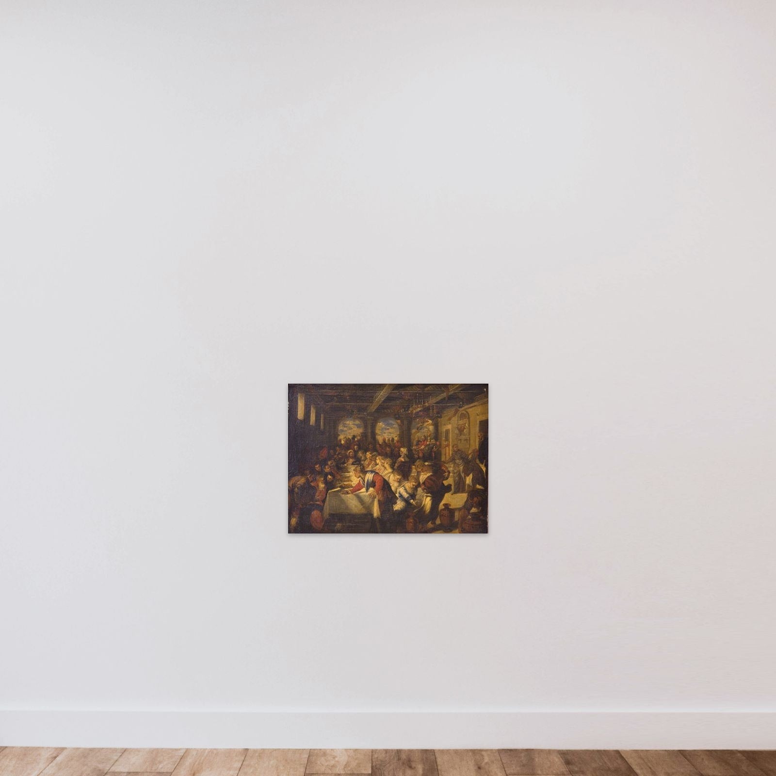 Brylluppet i Kana unframed — shown to scale