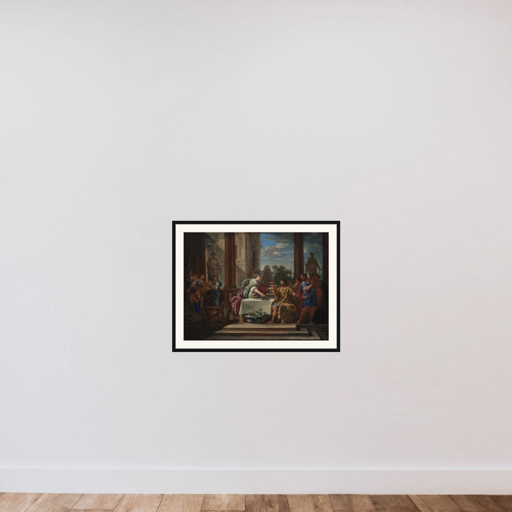 Odysseus og Kirke framed — shown to scale